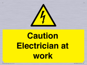 Caution Electrician at work